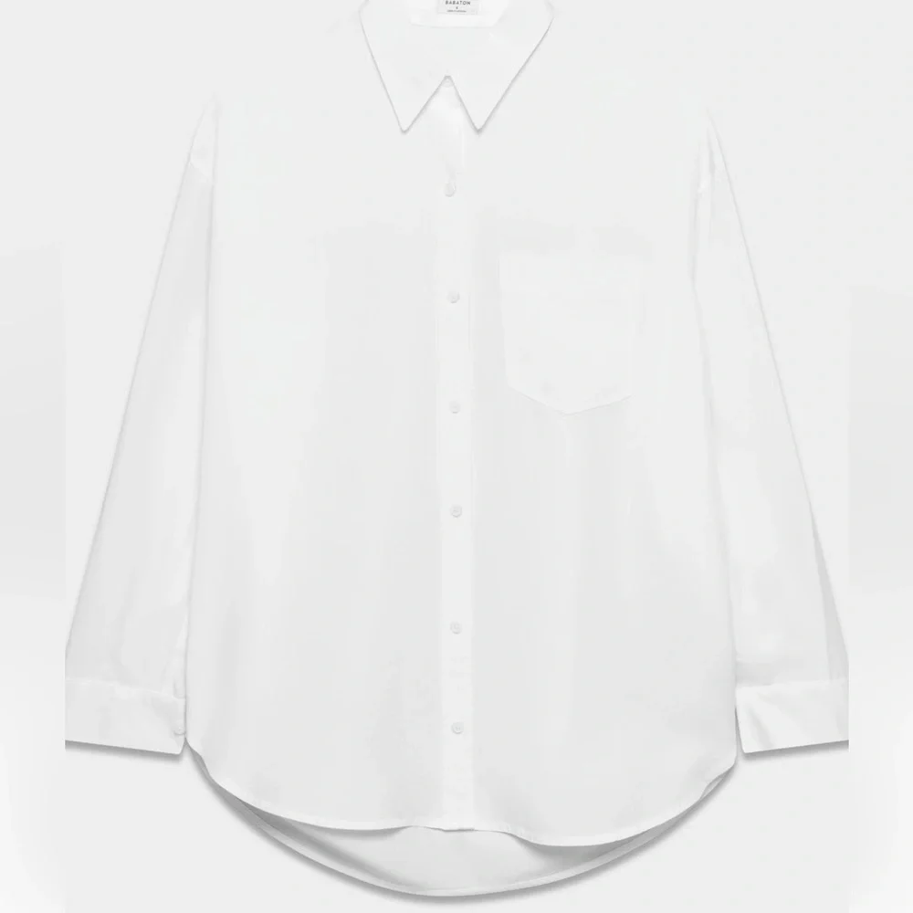 Aritzia Babaton Manuel Classic White Button Down Shirt - Picture 3 of 7
